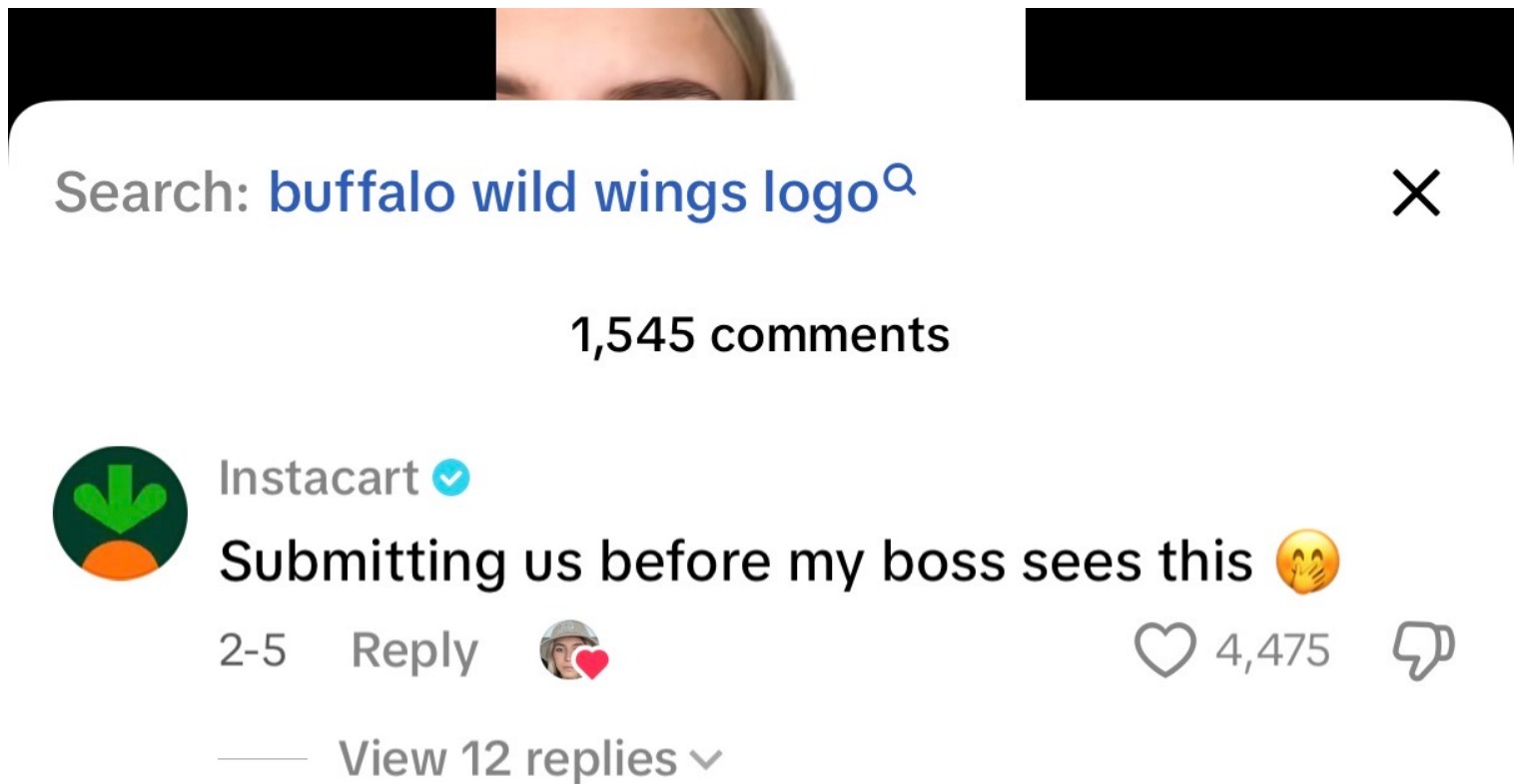Instacart TikTok comment — 4,475 likes